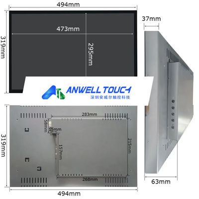22 بوصة 1680*1050 أرسطو كرة القدم لعب PCAP شاشة لمس مع VGA / DVI / USB